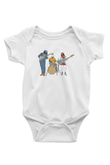 Khruanybin Baskılı Beyaz Unisex Bebek Body - Zıbın