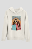 Khruanybin Baskılı Beyaz Unisex Kapüşonlu Sweatshirt