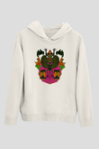 Khruanybin Baskılı Beyaz Unisex Kapüşonlu Sweatshirt