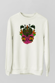 Khruanybin Baskılı Beyaz Unisex Sweatshirt