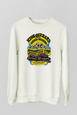 Khruanybin Baskılı Beyaz Unisex Sweatshirt