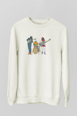 Khruanybin Baskılı Beyaz Unisex Sweatshirt