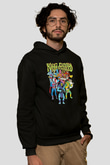 Khruanybin Baskılı Unisex Siyah Kapüşonlu Sweatshirt