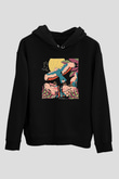 Khruanybin Baskılı Unisex Siyah Kapüşonlu Sweatshirt