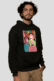 Khruanybin Baskılı Unisex Siyah Kapüşonlu Sweatshirt