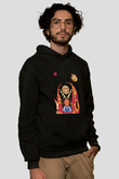 Khruanybin Baskılı Unisex Siyah Kapüşonlu Sweatshirt