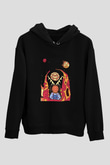 Khruanybin Baskılı Unisex Siyah Kapüşonlu Sweatshirt