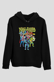 Khruanybin Baskılı Unisex Siyah Kapüşonlu Sweatshirt