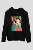 Khruanybin Baskılı Unisex Siyah Kapüşonlu Sweatshirt