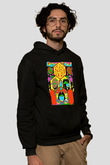 Khruanybin Baskılı Unisex Siyah Kapüşonlu Sweatshirt
