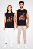 Khruanybin Baskılı Unisex Siyah Kolsuz Tişört - Tshirt