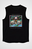 Khruanybin Baskılı Unisex Siyah Kolsuz Tişört - Tshirt
