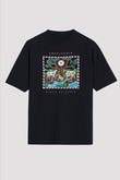 Khruanybin Baskılı Unisex Siyah Oversize Tişört - Tshirt