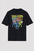 Khruanybin Baskılı Unisex Siyah Oversize Tişört - Tshirt