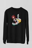 Khruanybin Baskılı Unisex Siyah Sweatshirt