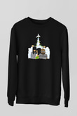 Khruanybin Baskılı Unisex Siyah Sweatshirt