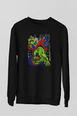 Khruanybin Baskılı Unisex Siyah Sweatshirt