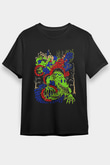 Khruanybin Baskılı Unisex Siyah Tişört - Tshirt