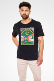 Khruanybin Baskılı Unisex Siyah Tişört - Tshirt