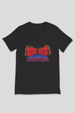 Khruanybin Baskılı Unisex Siyah V Yaka Tişört - Tshirt