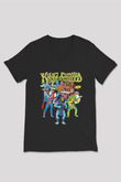 Khruanybin Baskılı Unisex Siyah V Yaka Tişört - Tshirt