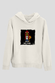Kid Cudi Baskılı Unisex Beyaz Kapüşonlu Sweatshirt