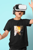 Kid Cudi Baskılı Unisex Siyah Çocuk Tişört