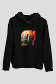 Kid Cudi Baskılı Unisex Siyah Hoodie