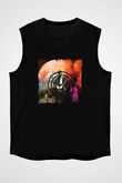 Kid Cudi Baskılı Unisex Siyah Kolsuz Tişört