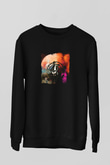 Kid Cudi Baskılı Unisex Siyah Sweatshirt