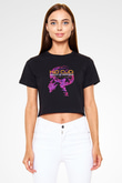Kid Cudi Siyah Crop Top Tişört