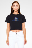 Kid Cudi Siyah  Crop Top Tişört