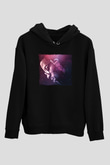 Kid Cudi Siyah Unisex Kapüşonlu Sweatshirt