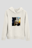 Kid 'n Play Baskılı Unisex Beyaz Kapüşonlu Sweatshirt