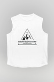 Kilimanjaro Beyaz Unisex Kolsuz Tişört