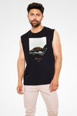 Kilimanjaro Siyah Unisex Kolsuz Tişört