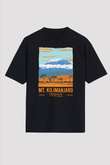 Kilimanjaro Siyah Unisex Tişört T-Shirt - TişörtFabrikası