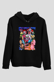 Killer Klowns from Outer Space Siyah Unisex Kapüşonlu Sweatshirt