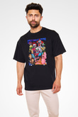Killer Klowns from Outer Space Siyah Unisex Oversize Tişört