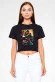 Killzone Siyah  Crop Top Tişört
