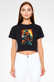 Killzone Siyah  Crop Top Tişört