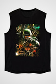Killzone Siyah Unisex Kolsuz Tişört