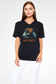 Killzone Siyah Unisex V Yaka Tişört