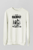 Kimya Bilimi Baskılı Unisex Ekru Sweatshirt