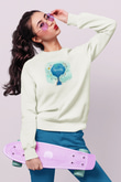 Kimya Formülleri Baskılı Unisex Beyaz Sweatshirt
