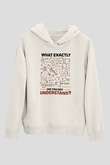 Kimya Formülleri Baskılı Unisex Ekru Hoodie