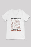 Kimya Formülleri Baskılı Unisex V Yaka Beyaz Tişört - Tshirt