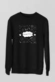 Kimya İyonik Kovalent Bağlar Baskılı Unisex Siyah Sweatshirt