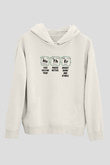 Kimya Periyodik Tablo Anne Baskılı Unisex Ekru Hoodie