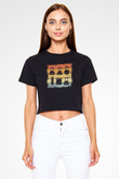 Kimyager Siyah  Crop Top Tişört